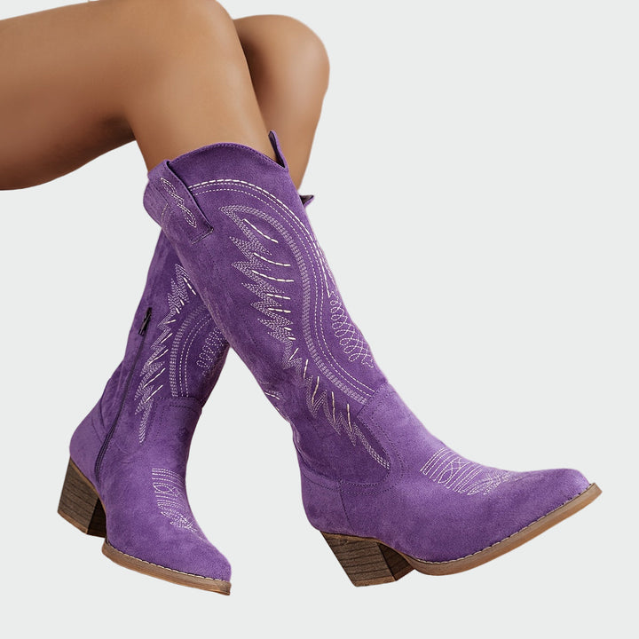 Botas vaqueras bordadas para mujeres 3