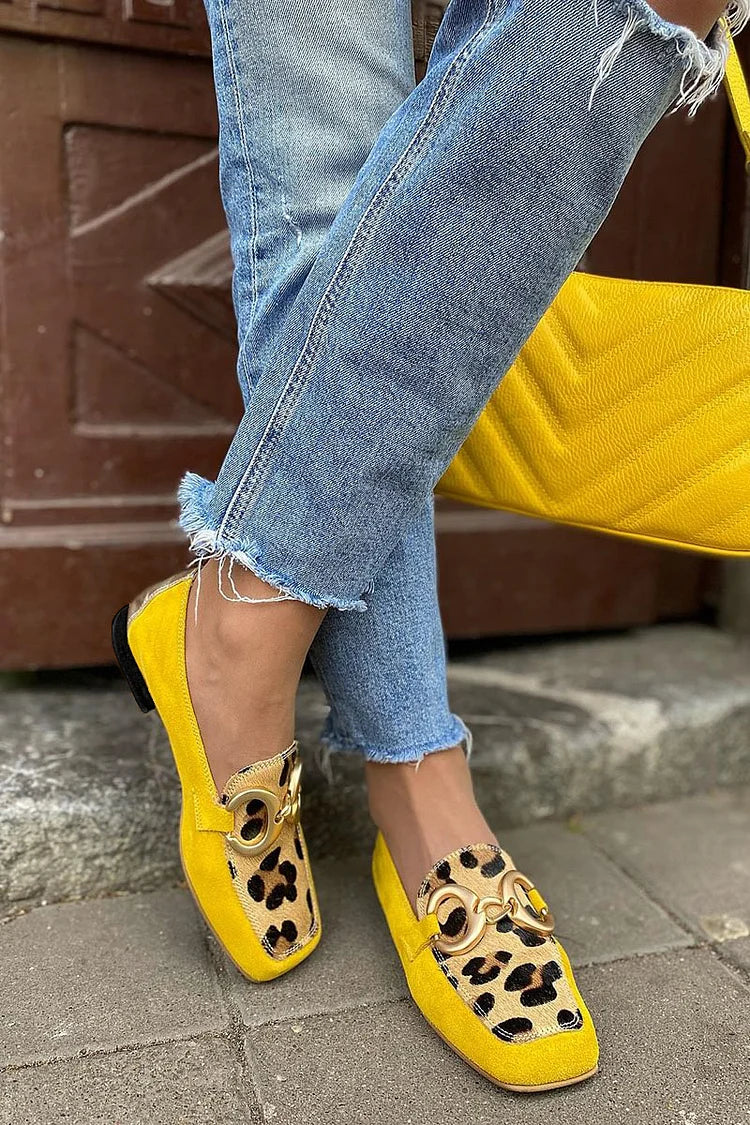 Stelle | Mocasines Amarillos con Estampado Animal 3