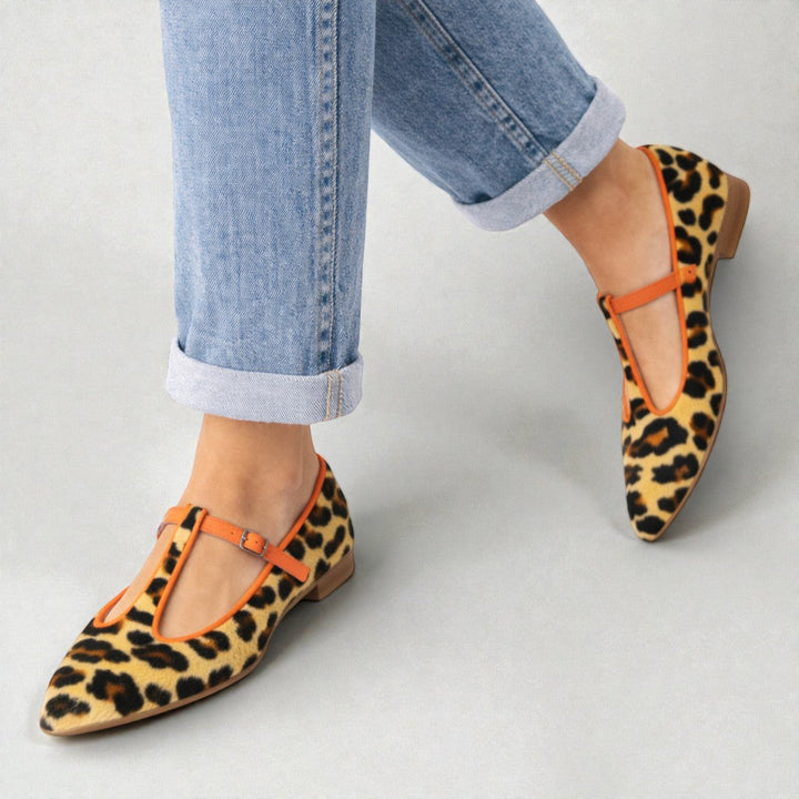 Lulu | Bailarinas con Correa y Estampado Leopardo 1