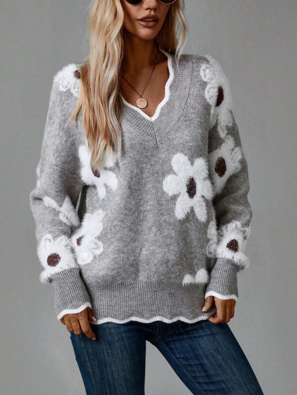 Belinha | Jersey de pico con flores 5