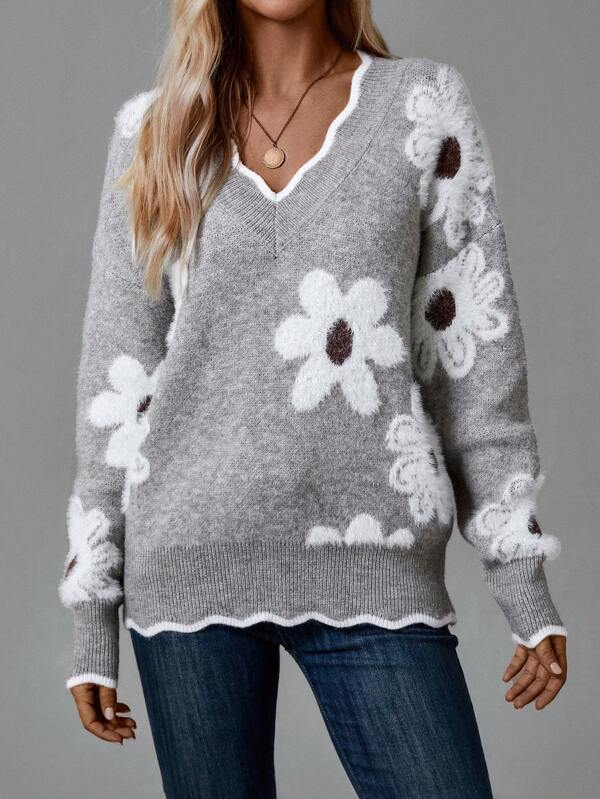 Belinha | Jersey de pico con flores 6