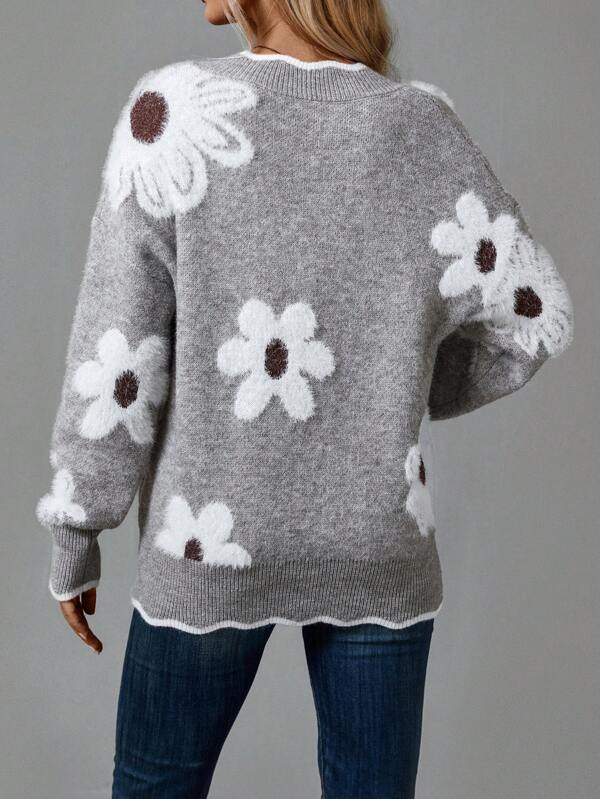 Belinha | Jersey de pico con flores 3