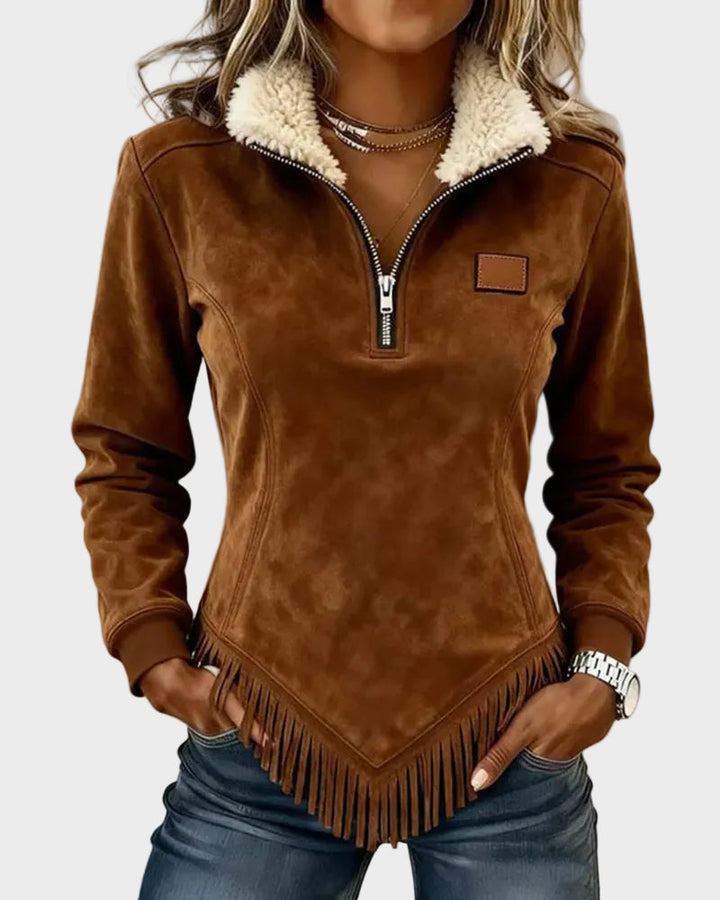Petra | Sudadera efecto ante con flecos 4