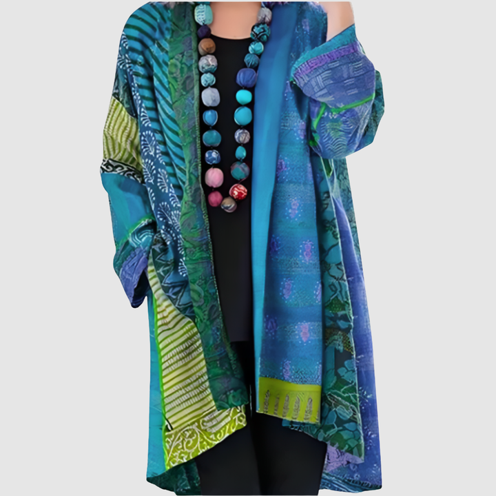 Kristýna | Cárdigan patchwork estampado 1