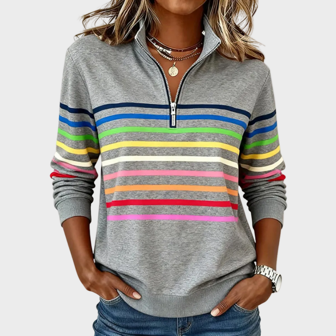 Prismeta | Sudadera de rayas con cremallera 1