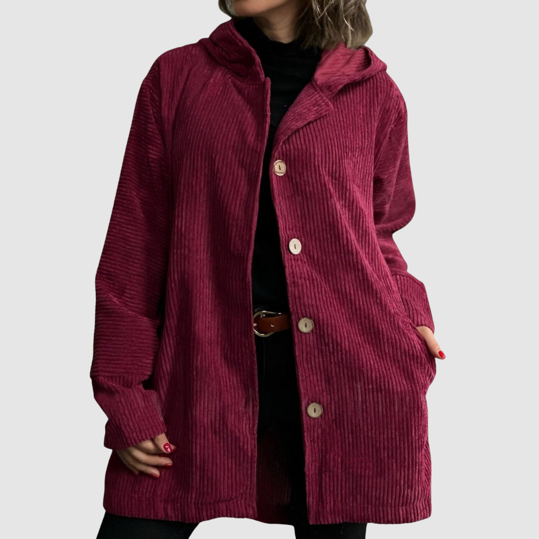 Stella | Chaqueta de velour con capucha 1