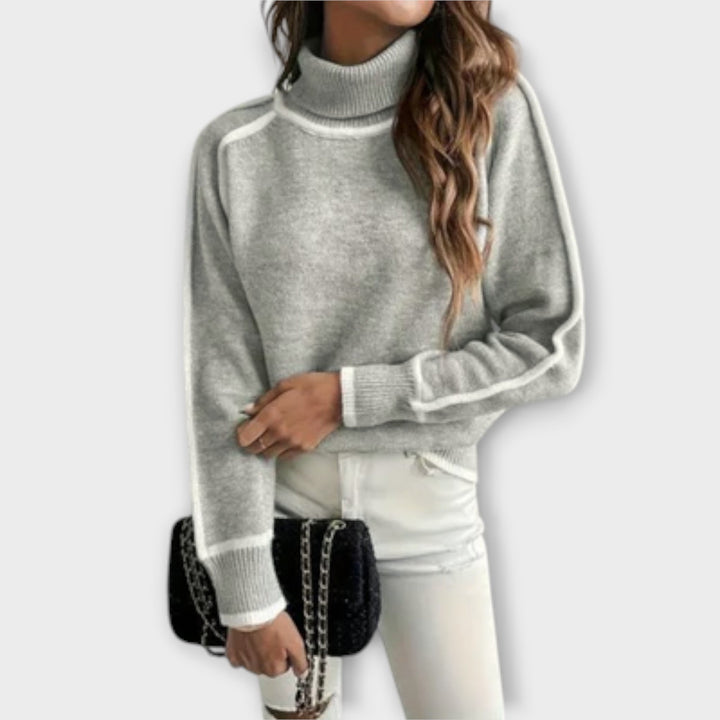 Aurora - Suéter de cuello alto casual 3