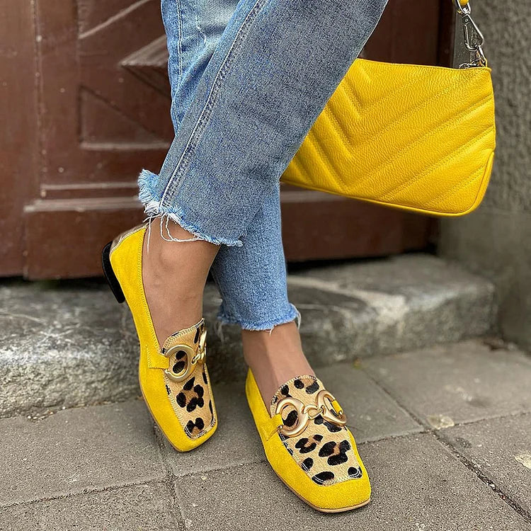 Stelle | Mocasines Amarillos con Estampado Animal 2