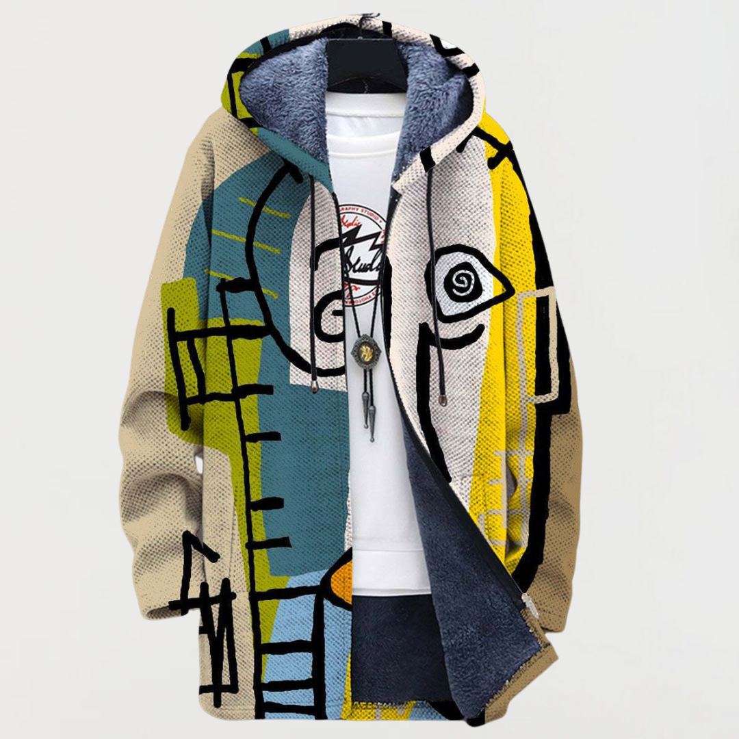 Chaqueta con estampado abstracto 1