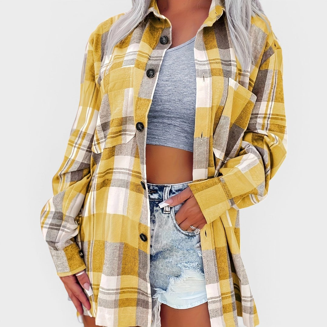 Hortensia™ | Camisa de Cuadros de Manga Larga 2