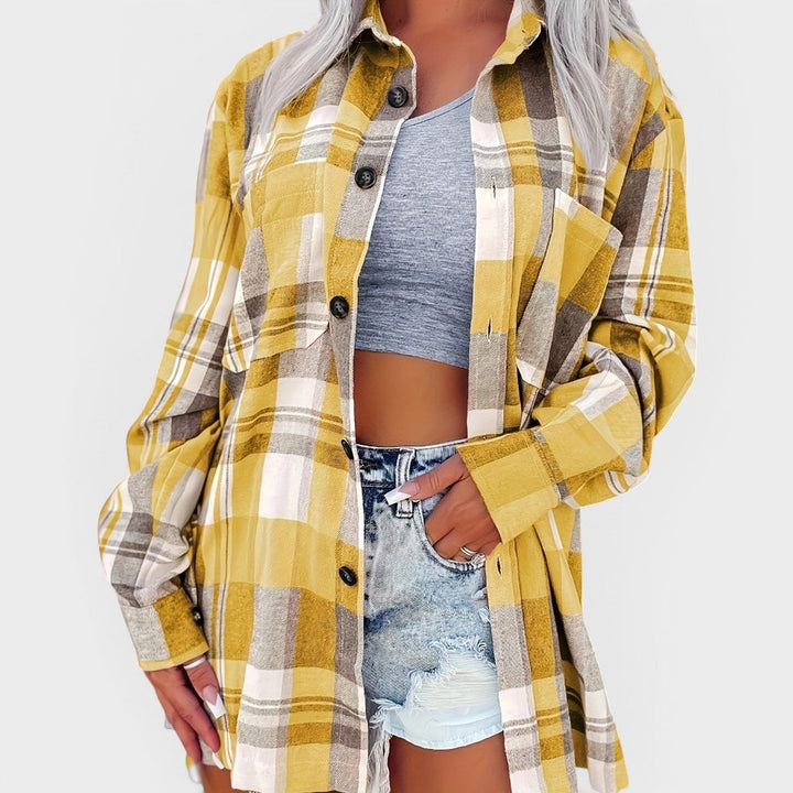 Hortensia™ | Camisa de Cuadros de Manga Larga 2