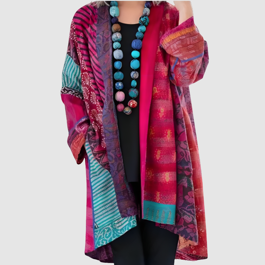 Kristýna | Cárdigan patchwork estampado 2