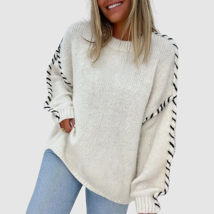 Nela | Jersey de punto con mangas decoradas 1
