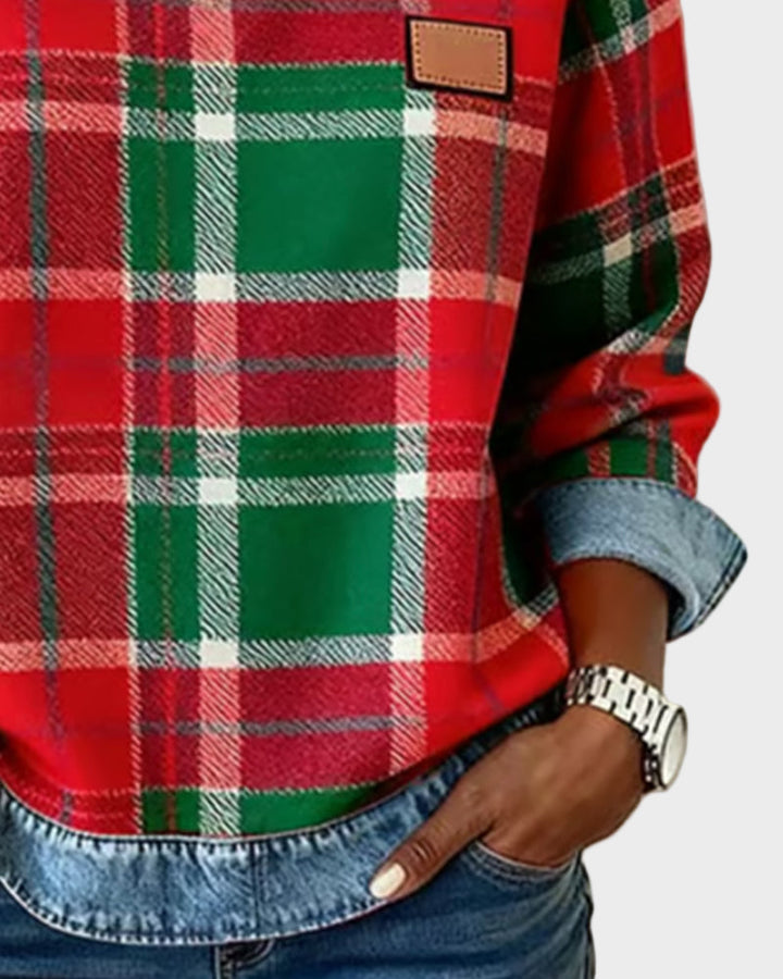 Ivy | Sudadera patchwork de cuadros 5