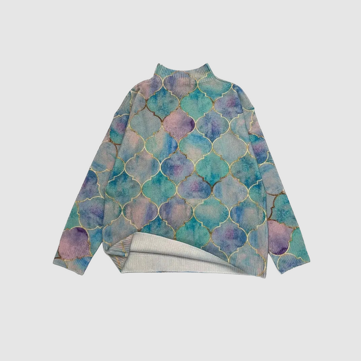 Anežka | Jersey estampado de cuello alto 2