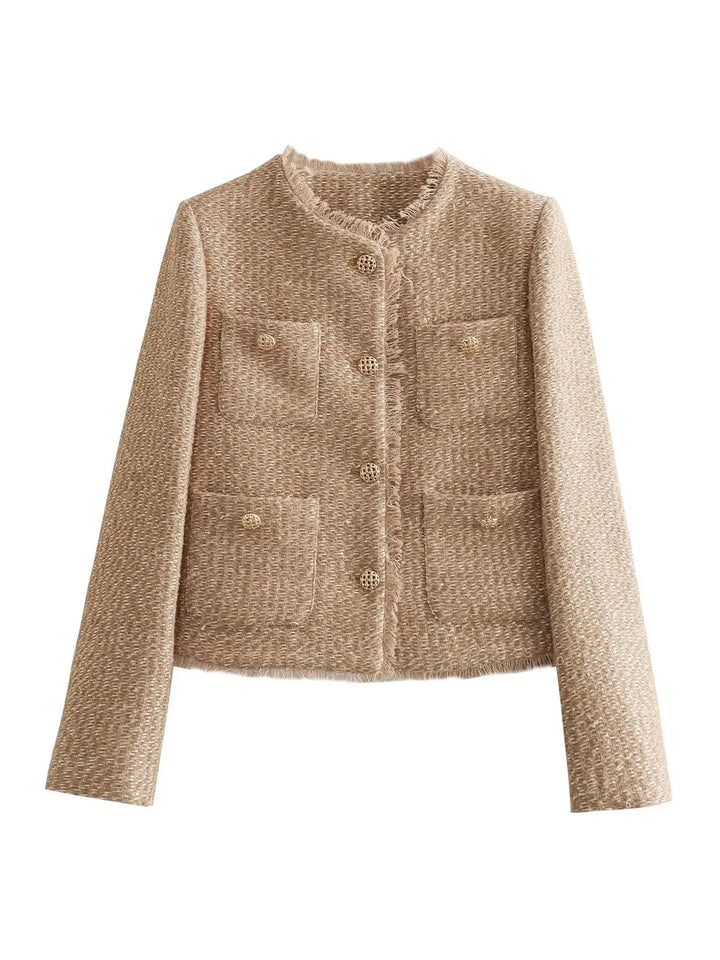 Adriana™ | Chaqueta Beige con Bolsillos 6