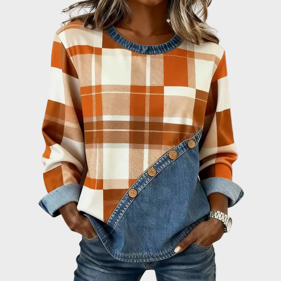 Tamara | Jersey patchwork de cuadros 1