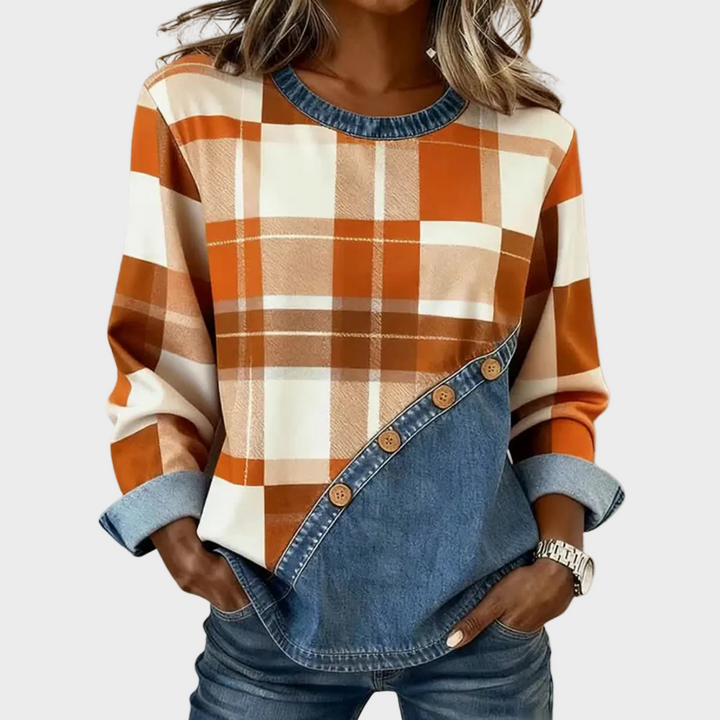 Tamara | Jersey patchwork de cuadros 1
