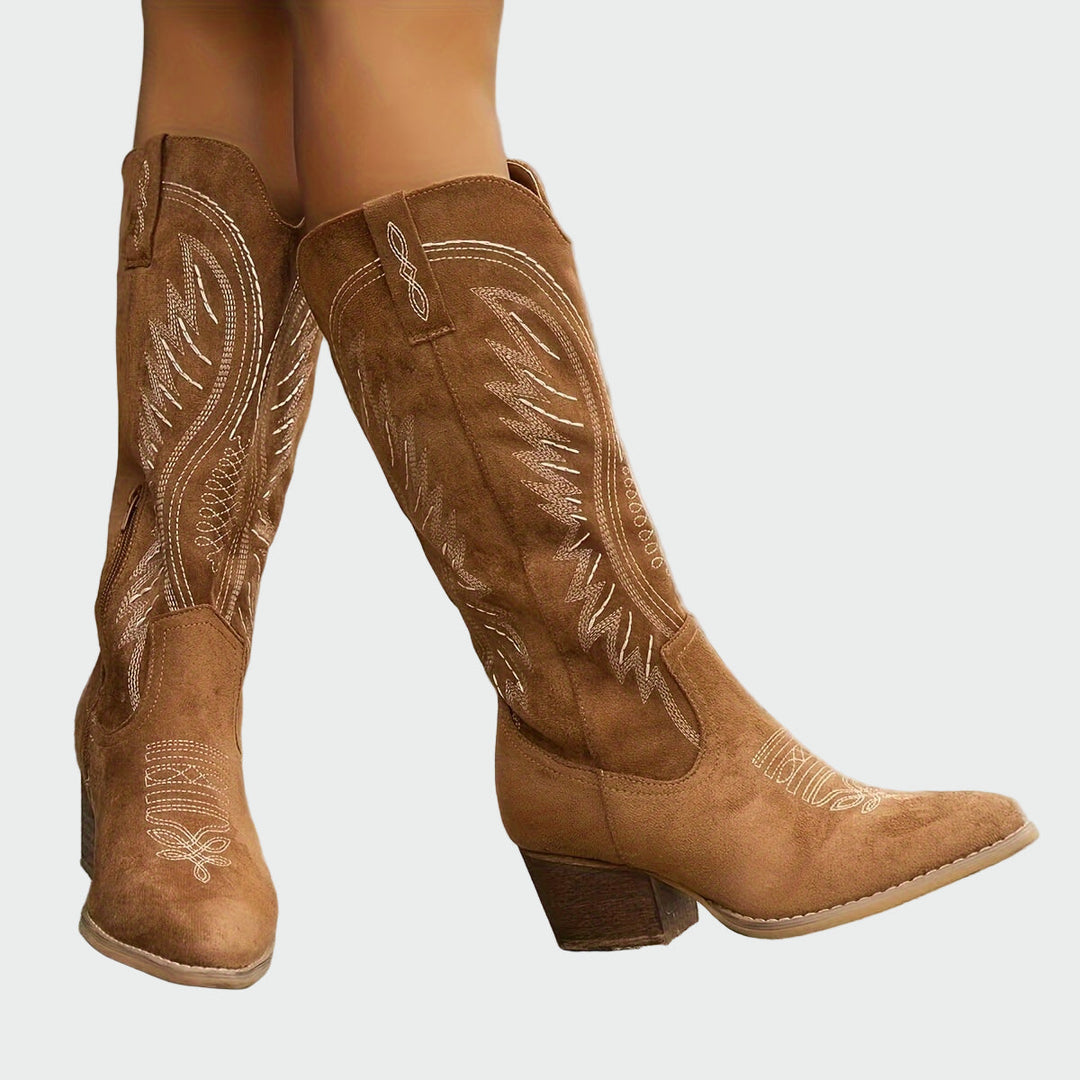 Botas vaqueras bordadas para mujeres 1