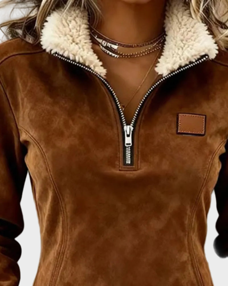Petra | Sudadera efecto ante con flecos 2