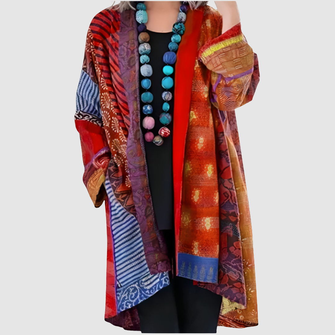 Kristýna | Cárdigan patchwork estampado 3