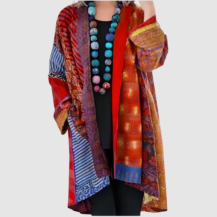 Kristýna | Cárdigan patchwork estampado 3