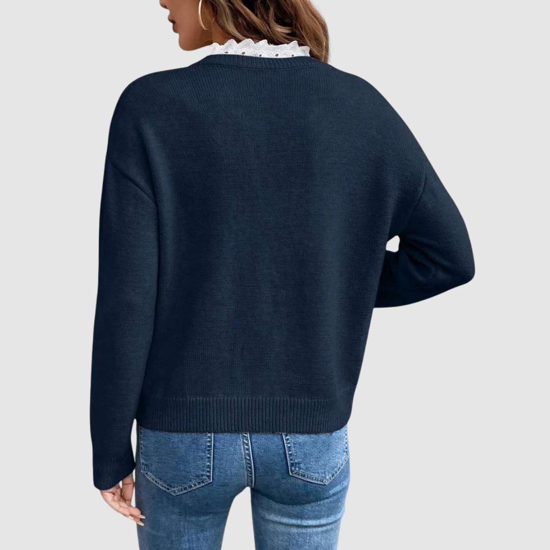 Štěpánka | Jersey con detalle de encaje 2