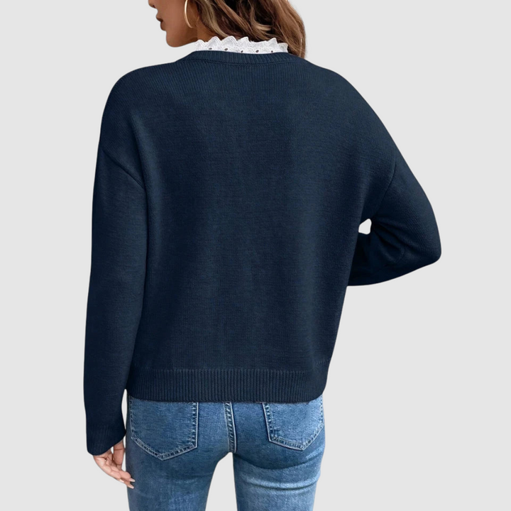Štěpánka | Jersey con detalle de encaje 2