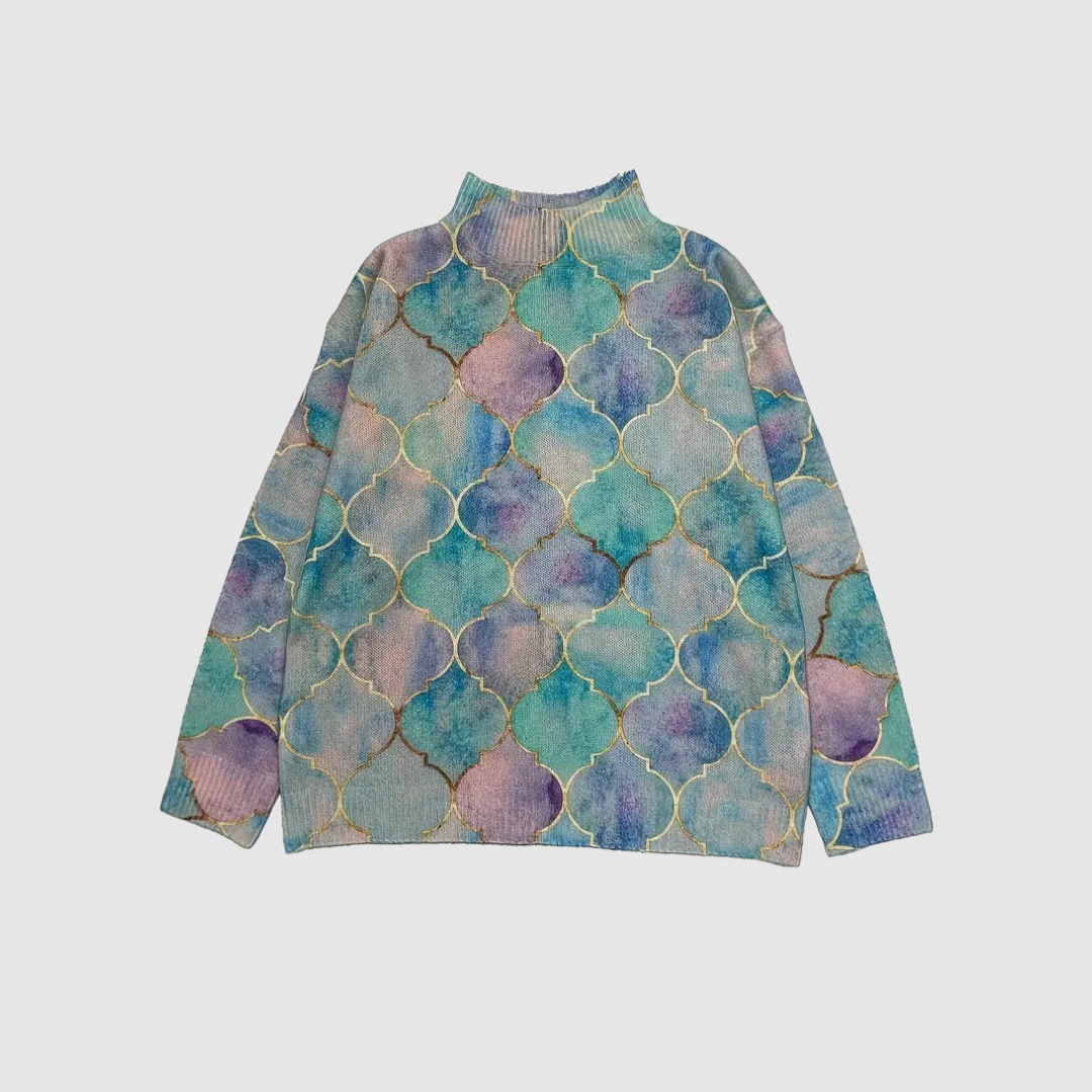 Anežka | Jersey estampado de cuello alto 3
