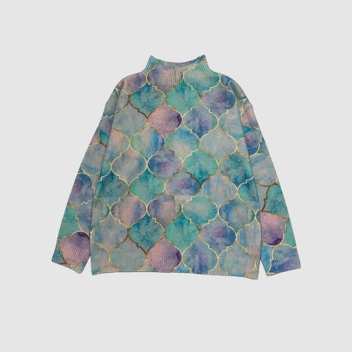 Anežka | Jersey estampado de cuello alto 3
