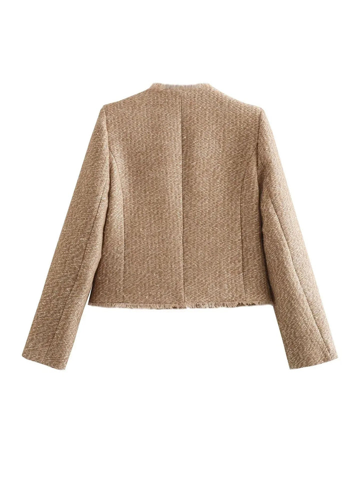 Adriana™ | Chaqueta Beige con Bolsillos 4