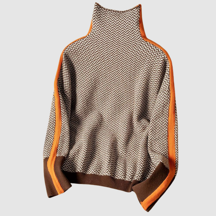 Elżbieta | Jersey de cuello alto con rayas 3