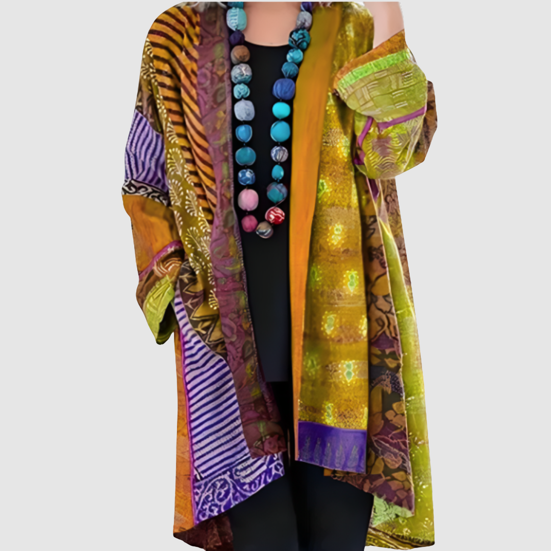 Kristýna | Cárdigan patchwork estampado 5