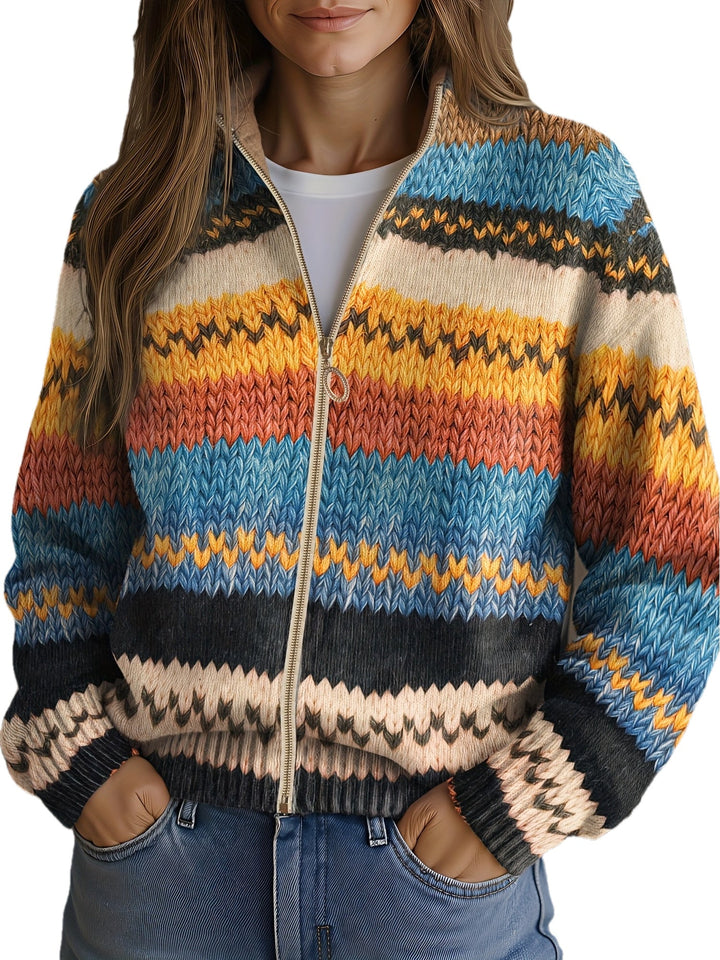 Yseult | Cárdigan de zigzag multicolor 2