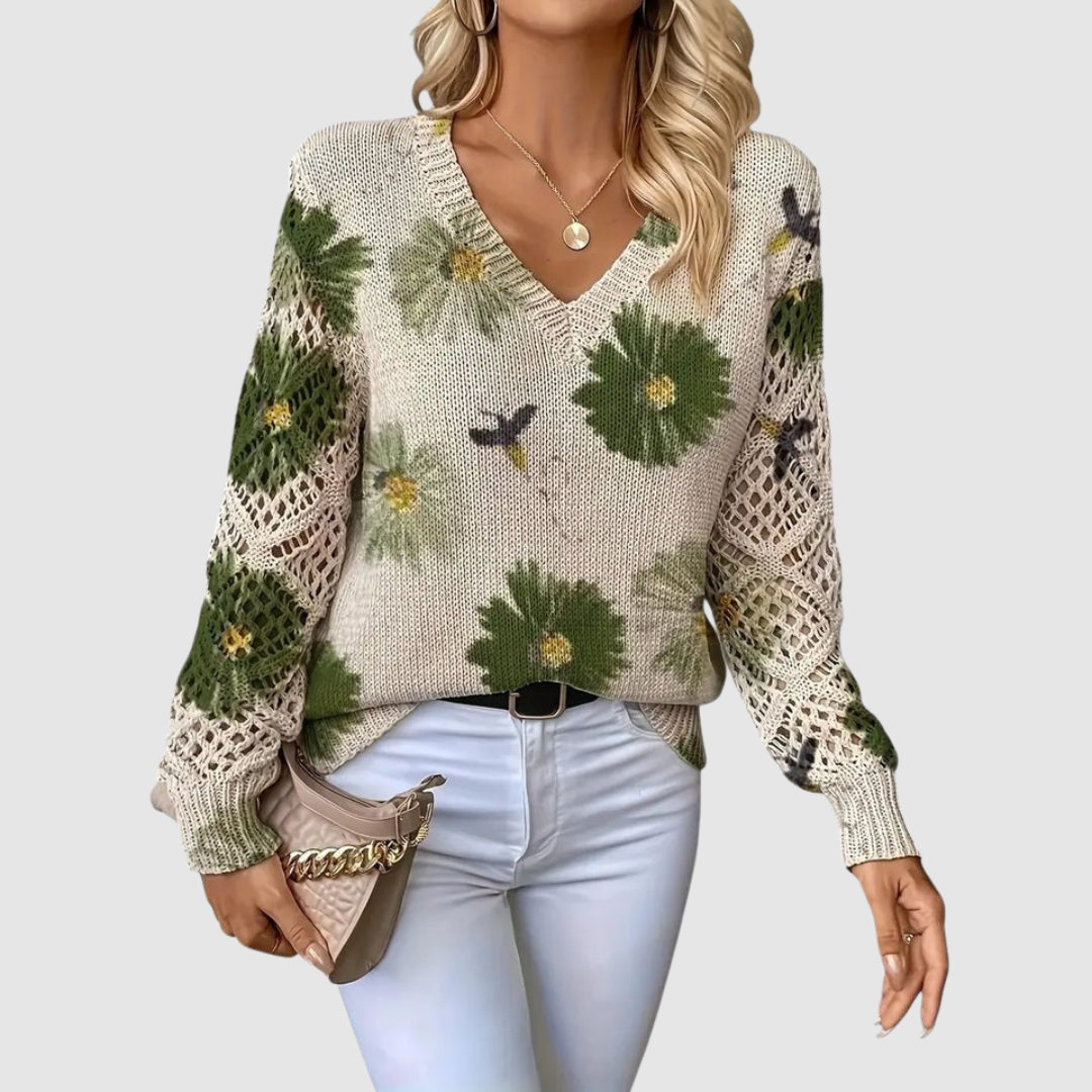 Meda | Jersey de punto con flores 5