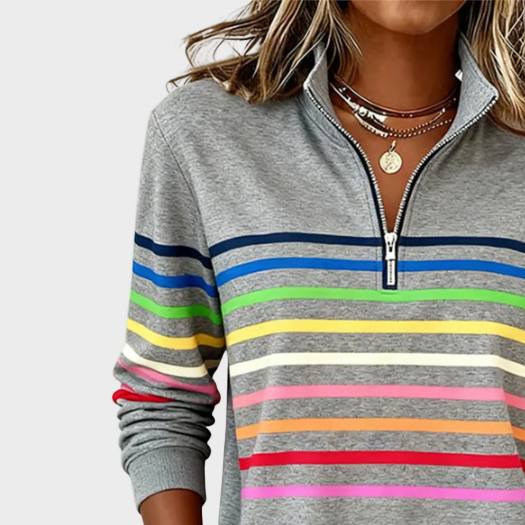Prismeta | Sudadera de rayas con cremallera 7