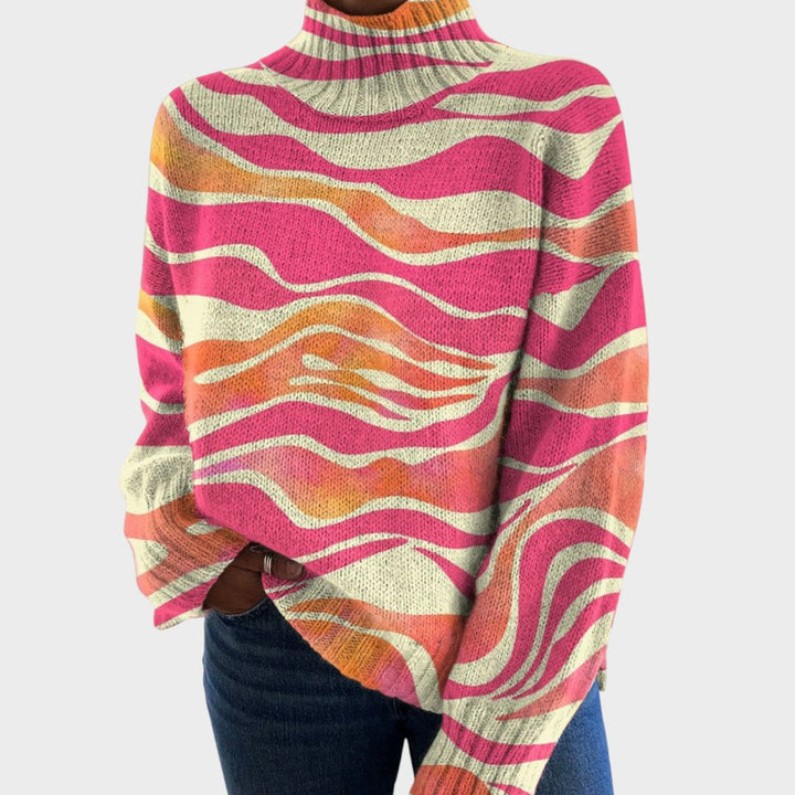 Lúcia | Jersey trenzado de cuello alto 1