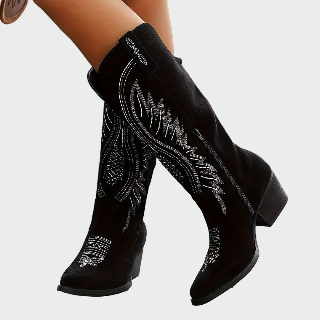 Botas vaqueras bordadas para mujeres 5