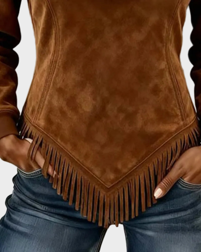 Petra | Sudadera efecto ante con flecos 5