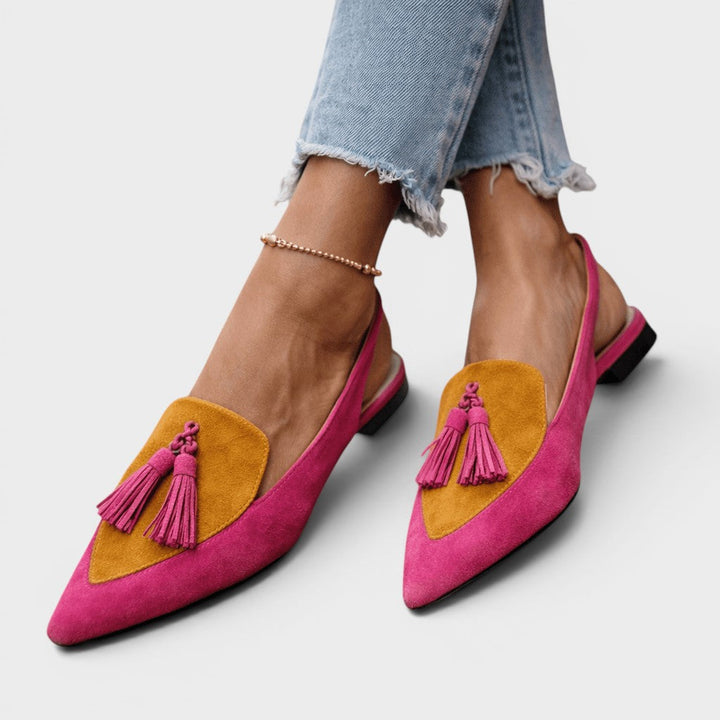 Rosalie™ | Sandalias elegantes con tacón y flecos 5