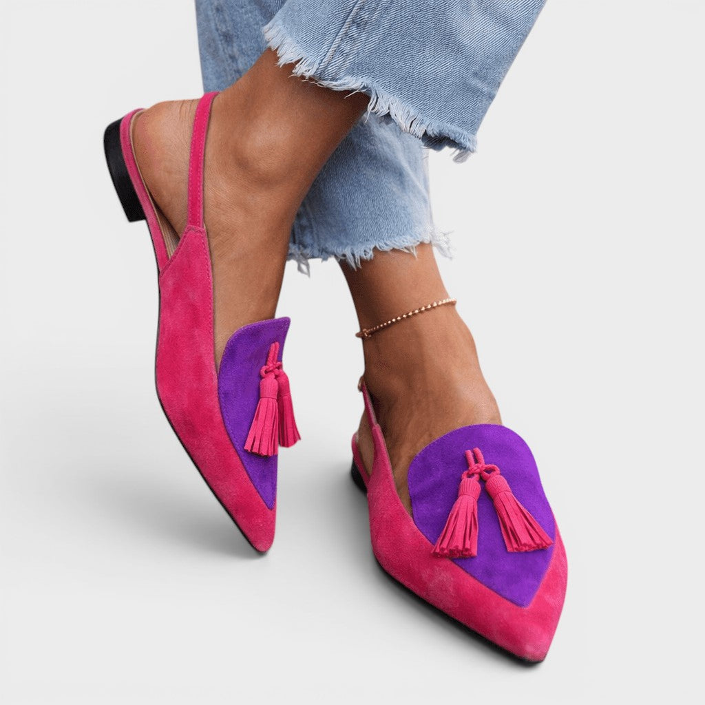 Rosalie™ | Sandalias elegantes con tacón y flecos 2