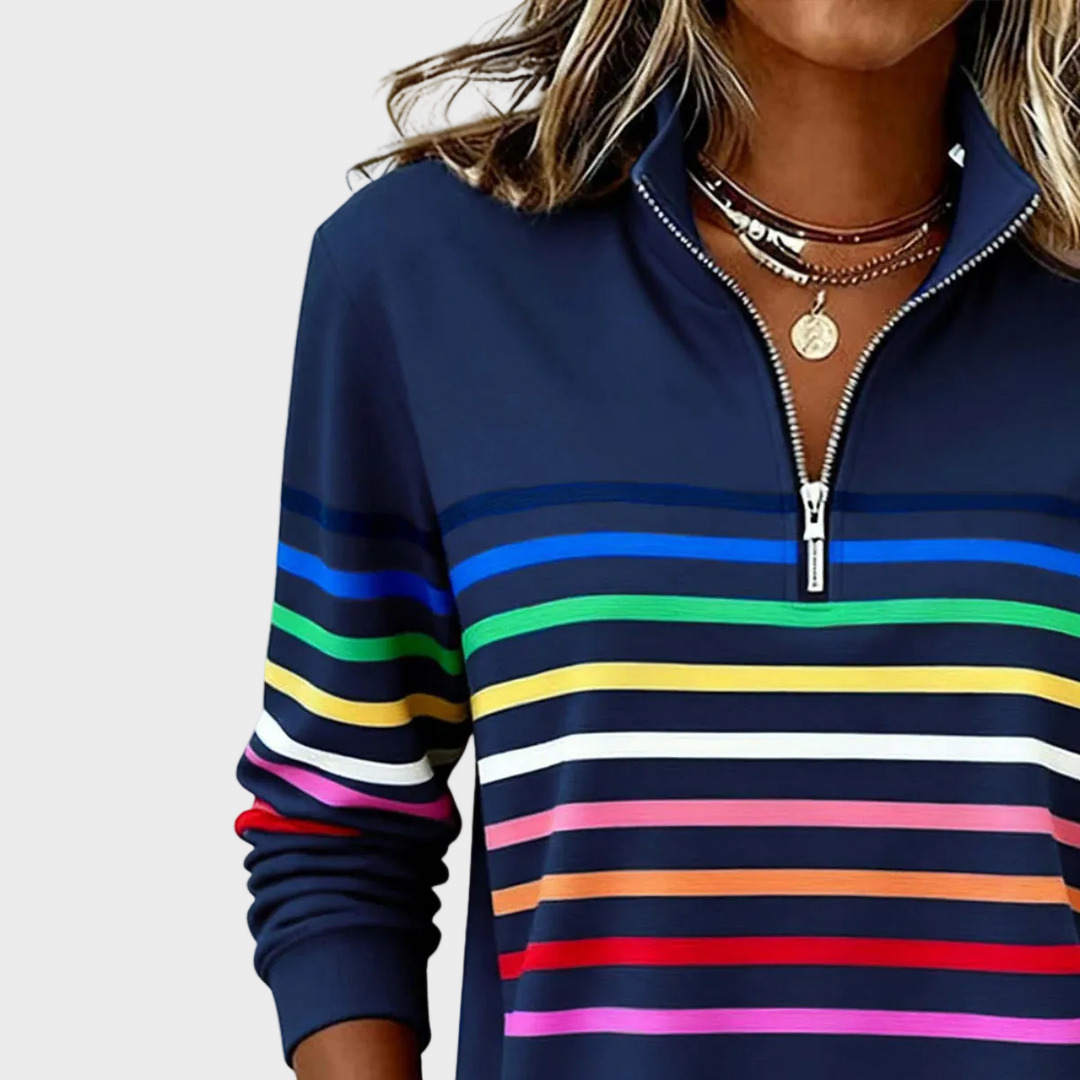 Prismeta | Sudadera de rayas con cremallera 8