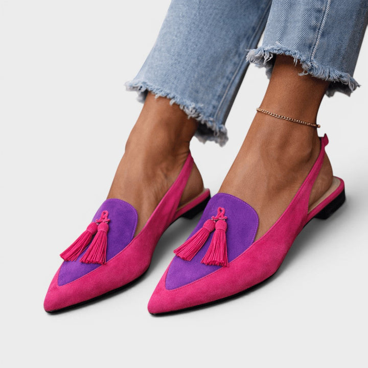 Rosalie™ | Sandalias elegantes con tacón y flecos 3