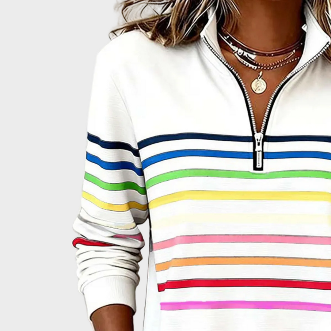 Prismeta | Sudadera de rayas con cremallera 9