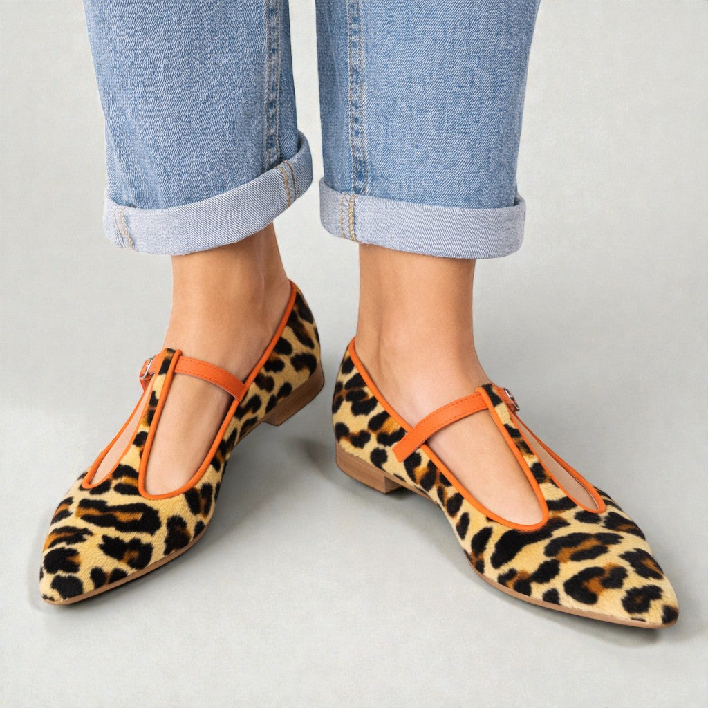 Lulu | Bailarinas con Correa y Estampado Leopardo 2