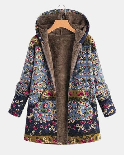 Elena | Sudadera floral boho con sherpa 1