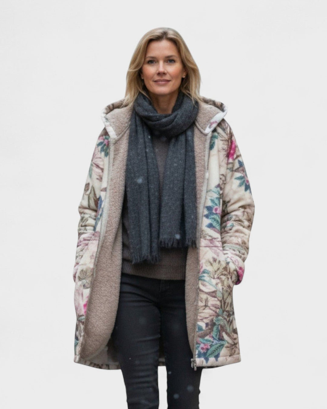 Ivy | Chaqueta polar botánica pastel 1