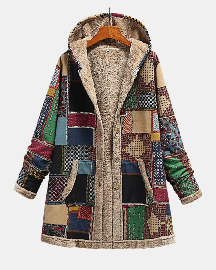 Jesień | Chaqueta patchwork con capucha 1