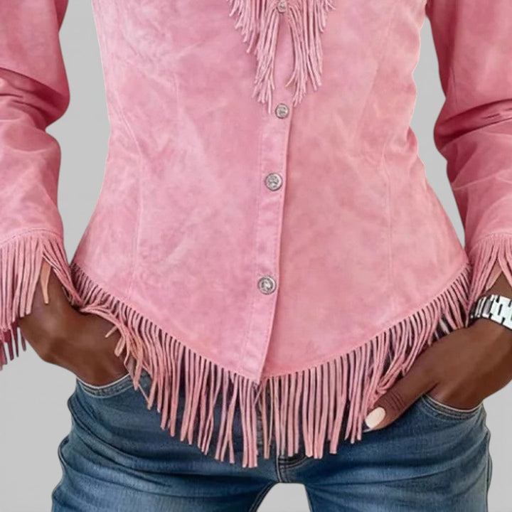 Marina | Blusa de ante con flecos 3