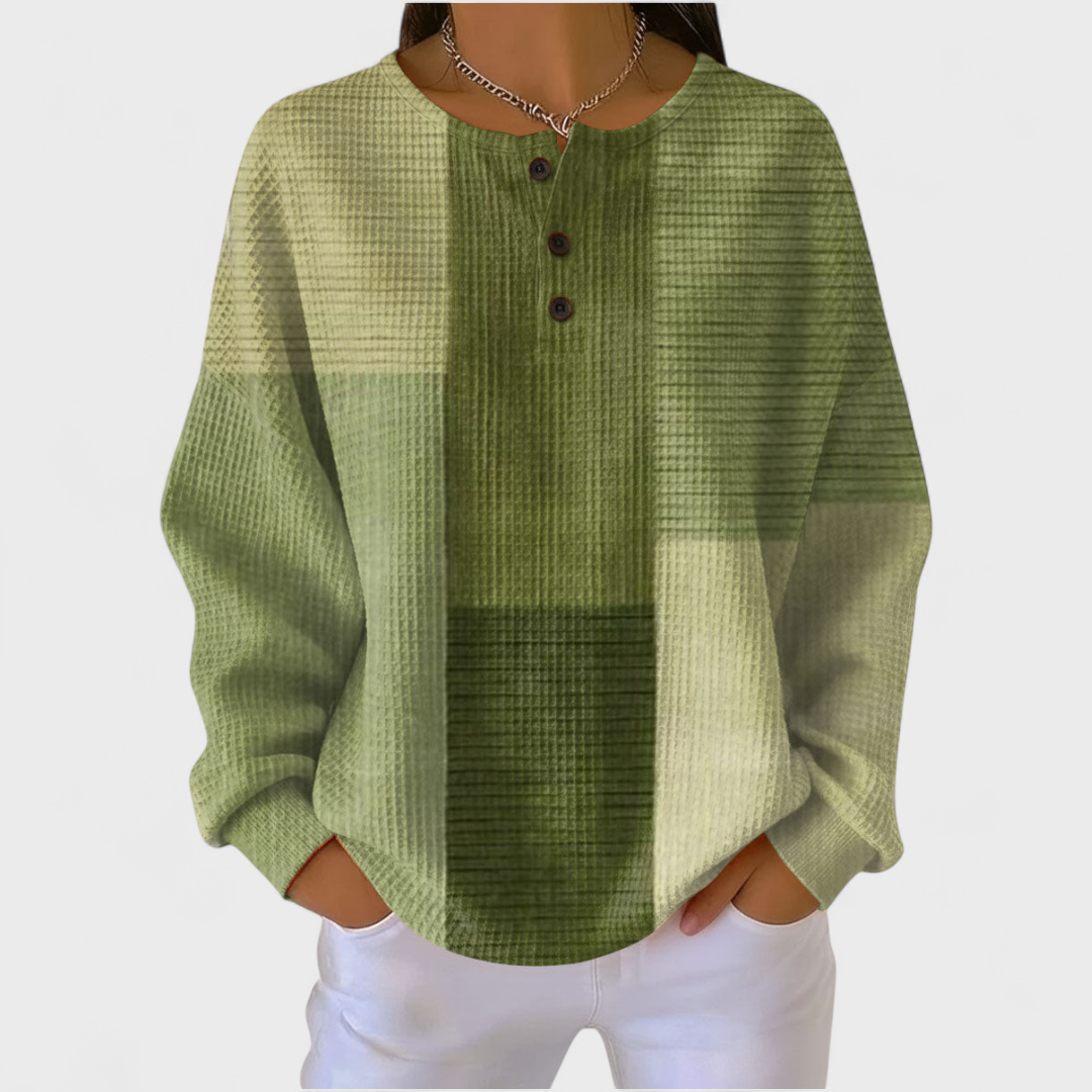 Nienke | Jersey verde de punto suave 1